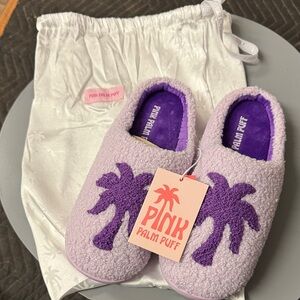 Palm Puff Women's Purple Slippers